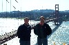 James & dooner in front of the Golden Gate Bridge