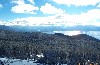 View of Lake Tahoe from top of snowmobile trail